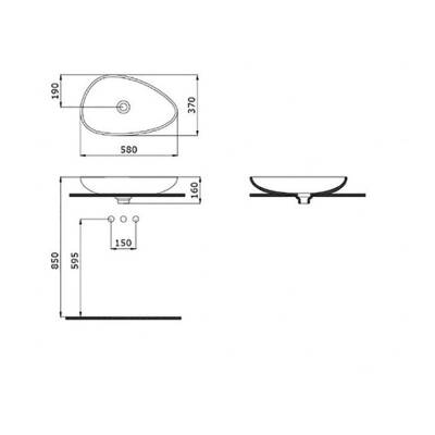 Bocchi Etna Çanak Lavabo 58 cm Mat Mint Yeşil 1114-033-0125 - BOCCHI (1)