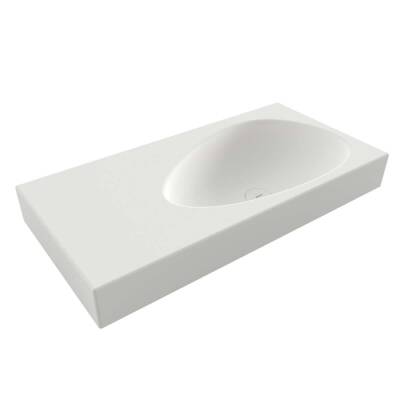 Bocchi Etna Etajerli Lavabo 90 cm Mat Beyaz 1115-002-0125 - BOCCHI
