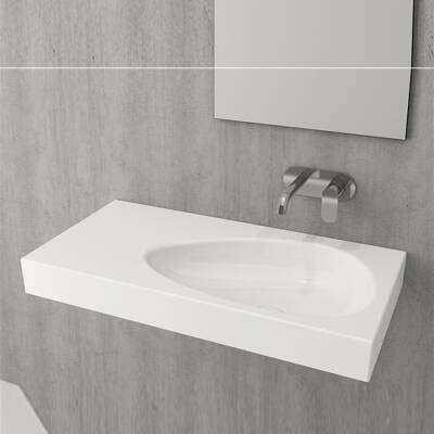Bocchi Etna Etajerli Lavabo 90 cm Parlak Beyaz 1115-001-0125 - BOCCHI (2)