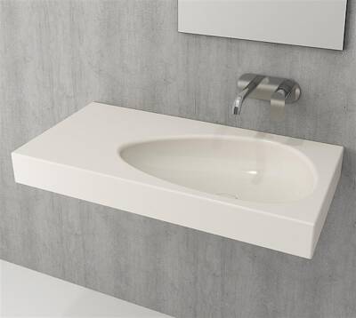 Bocchi Etna Etajerli Lavabo 90 cm Parlak Bisküvi 1115-014-0125 - BOCCHI (1)