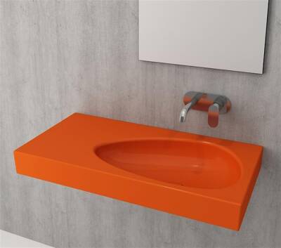 Bocchi Etna Etajerli Lavabo 90 cm Parlak Turuncu 1115-012-0125 - BOCCHI (1)