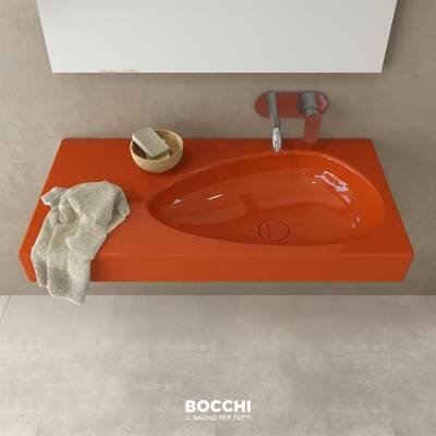 Bocchi Etna Etajerli Lavabo 90 cm Parlak Turuncu 1115-012-0125 - BOCCHI (2)