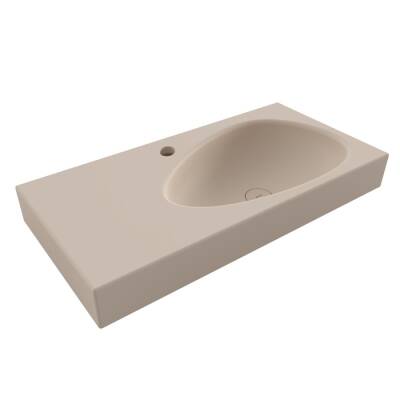 Bocchi Etna Etajerli Lavabo Armatür Delikli 90 cm Mat Yasemin 1115-007-0126 - BOCCHI
