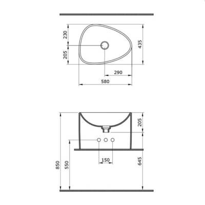 Bocchi Etna Lavabo Monoblok Tezgah Üstü Mat Kahverengi 1162-025-0125 - BOCCHI (1)