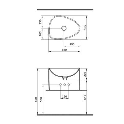 Bocchi Etna Lavabo Monoblok Tezgah Üstü Mat Siyah 1162-004-0125 - BOCCHI (1)
