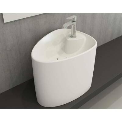 Bocchi Etna Monoblok Lavabo Tezgah Üstü Armatür Delikli Mat Beyaz 1343-002-0126 - BOCCHI (1)