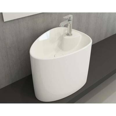 Bocchi Etna Monoblok Lavabo Tezgah Üstü Armatür Delikli Parlak Beyaz 1343-001-0126 - BOCCHI (1)