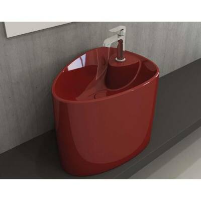 Bocchi Etna Monoblok Lavabo Tezgah Üstü Armatür Delikli Parlak Kırmızı 1343-019-0126 - BOCCHI (1)