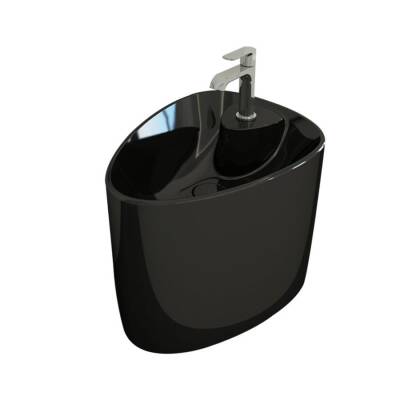 Bocchi Etna Monoblok Lavabo Tezgah Üstü Armatür Delikli Parlak Siyah 1343-005-0126 - BOCCHI