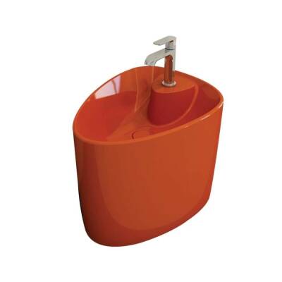 Bocchi Etna Monoblok Lavabo Tezgah Üstü Armatür Delikli Parlak Turuncu 1343-012-0126 - BOCCHI