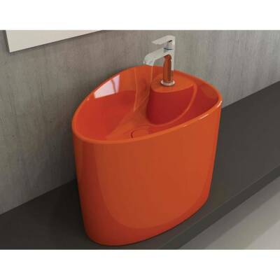 Bocchi Etna Monoblok Lavabo Tezgah Üstü Armatür Delikli Parlak Turuncu 1343-012-0126 - BOCCHI (1)