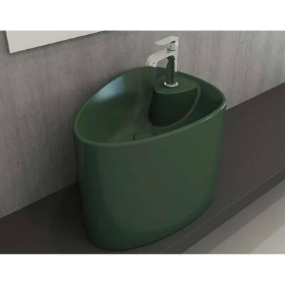 Bocchi Etna Monoblok Lavabo Tezgah Üstü Armatür Mat Yeşil 1343-027-0126 - BOCCHI (1)