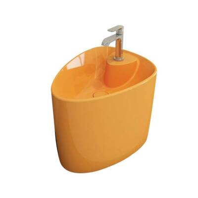 Bocchi Etna Monoblok Lavabo Tezgah Üstü Armatür Parlak Mandalina Sarısı 1343-021-0126 - BOCCHI