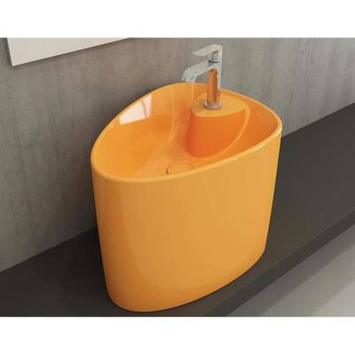 Bocchi Etna Monoblok Lavabo Tezgah Üstü Armatür Parlak Mandalina Sarısı 1343-021-0126 - BOCCHI (1)