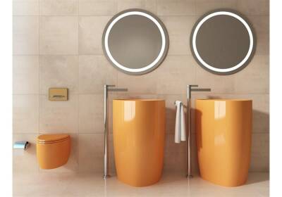 Bocchi Etna Monoblok Yerden Lavabo Parlak Mandalina Sarısı 1075-021-0125 - BOCCHI (1)