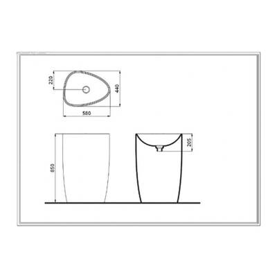 Bocchi Etna Monoblok Yerden Lavabo Parlak Siyah 1075-005-0125 - BOCCHI