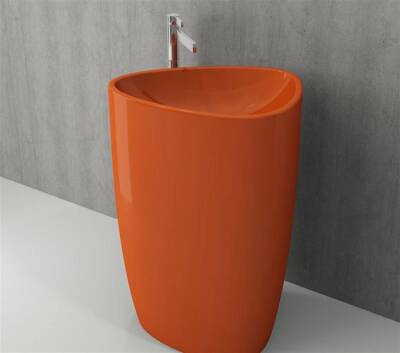Bocchi Etna Monoblok Yerden Lavabo Parlak Turuncu 1075-012-0125 - BOCCHI (2)