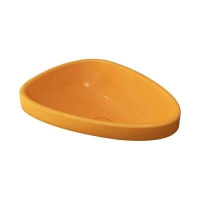 Bocchi Etna Tezgah Üstü Lavabo 58 cm Parlak Mandalina Sarısı 1112-021-0125 - BOCCHI