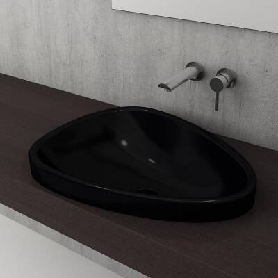 Bocchi Etna Tezgah Üstü Lavabo 58 cm Parlak Siyah 1112-005-0125 - BOCCHI