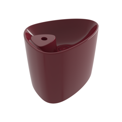 Bocchi Etna Tezgah Üstü Monoblok Lavabo 58 cm Batarya Banklı P.Burgonya Bordosu - BOCCHI