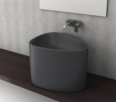 Bocchi Etna Tezgah Üstü Monoblok Lavabo Mat Antrasit 1162-020-0125 - BOCCHI (1)