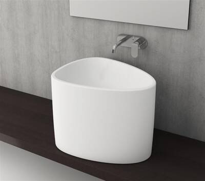 Bocchi Etna Tezgah Üstü Monoblok Lavabo Mat Beyaz 1162-002-0125 - BOCCHI (1)