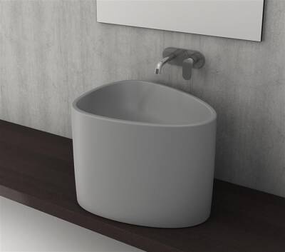 Bocchi Etna Tezgah Üstü Monoblok Lavabo Mat Gri 1162-006-0125 - BOCCHI (1)