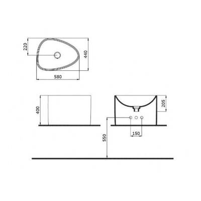 Bocchi Etna Tezgah Üstü Monoblok Lavabo Parlak Beyaz 1162-001-0125 - BOCCHI