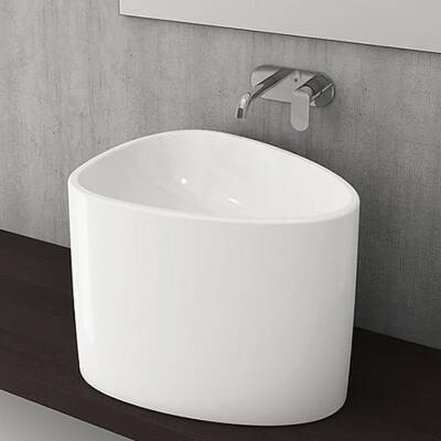 Bocchi Etna Tezgah Üstü Monoblok Lavabo Parlak Beyaz 1162-001-0125 - BOCCHI (1)