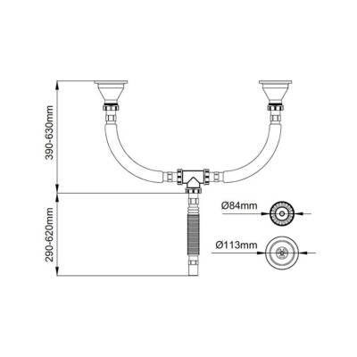 Bocchi Eviye Süzgeci ve Sifonu İkili 2331 0002 - BOCCHI (1)