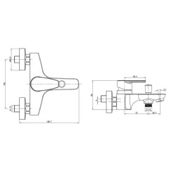 Bocchi Evo Tek Kumandalı Banyo Bataryası Krom 1026 0021 - 2