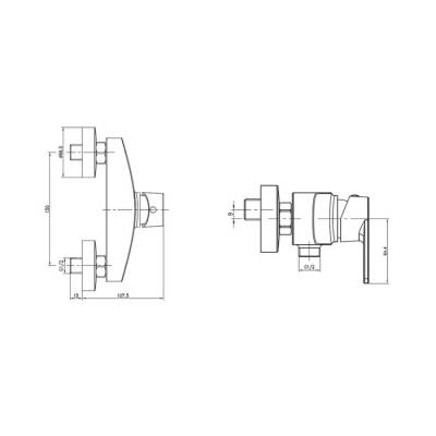 Bocchi Evo Tek Kumandalı Duş Bataryası Krom 1026 0022 - BOCCHI (1)