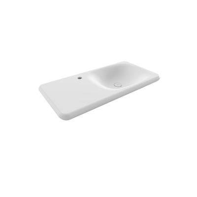 Bocchi Fenice 90 cm Etajerli Lavabo Mat Beyaz - BOCCHI