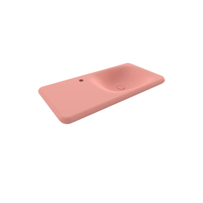 Bocchi Fenice 90 cm Etajerli Lavabo Mat Somon - BOCCHI