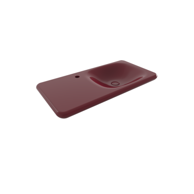 Bocchi Fenice 90 cm Etajerli Lavabo P.Burgonya Bordosu - BOCCHI