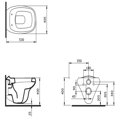 Bocchi Fenice Asma Klozet 53 cm Mat Petrol Mavisi - BOCCHI (1)