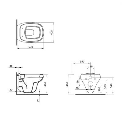 Bocchi Fenice Asma Klozet Mat Buz Mavisi Kapak Hariç 1166-029-0128 - BOCCHI (2)