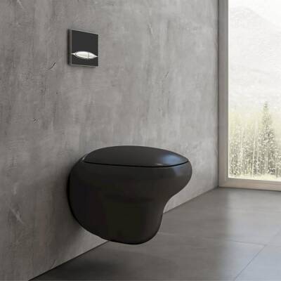 Bocchi Fenice Asma Klozet Mat Siyah Kapak Hariç 1166-004-0128 - BOCCHI (1)