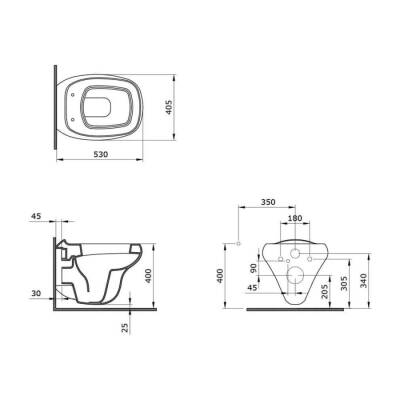 Bocchi Fenice Asma Klozet Mat Yeşil Kapak Hariç 1166-027-0128 - BOCCHI (2)