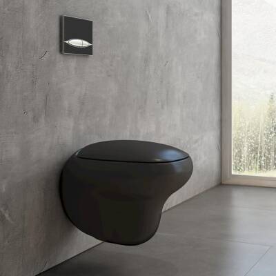 Bocchi Fenice Asma Klozet Parlak Siyah Kapak Hariç 1166-005-0128 - BOCCHI (2)