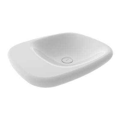 Bocchi Fenice Çanak Lavabo 54 cm Armatür Deliksiz Parlak Beyaz 1489-001-0125 - BOCCHI