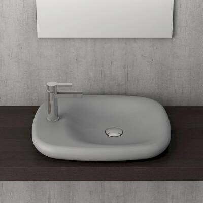 Bocchi Fenice Çanak Lavabo 54 cm Mat Gri 1489-006-0126 - BOCCHI (1)