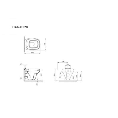 Bocchi Fenice Parlak Beyaz Asma Klozet Kapak Dahil 1166-001-0128 - BOCCHI (2)