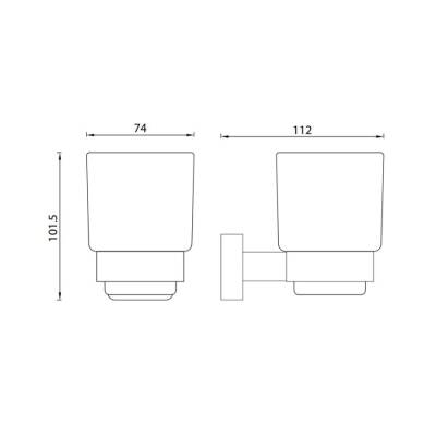 Bocchi Ferrara Diş Fırçalık, Krom 3005 0003 - BOCCHI (1)