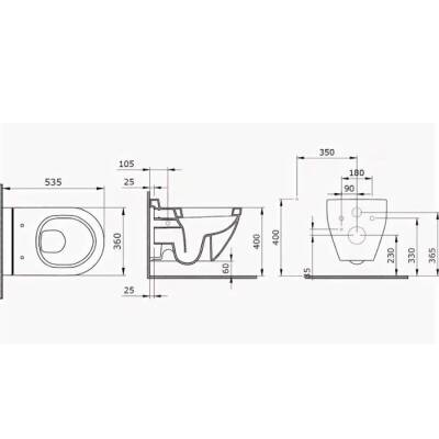 Bocchi Firenze Asma Klozet Kapak Hariç Parlak Beyaz 1192-064-0128 - BOCCHI (2)
