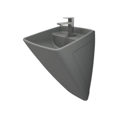 Bocchi Firenze Asma Monoblok Lavabo, 48 cm, Mat Gri 1082-006-0126 - BOCCHI