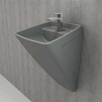 Bocchi Firenze Asma Monoblok Lavabo, 48 cm, Mat Gri 1082-006-0126 - BOCCHI (1)