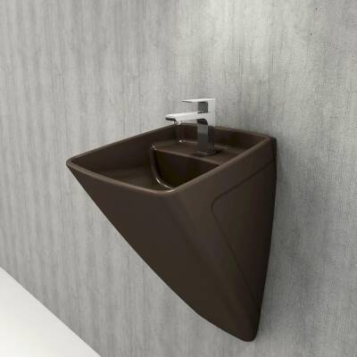 Bocchi Firenze Asma Monoblok Lavabo, 48 cm, Mat Kahverengi 1082-025-0126 - BOCCHI (2)