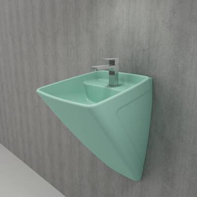 Bocchi Firenze Asma Monoblok Lavabo, 48 cm, Mat Mint Yeşil 1082-033-0126 - BOCCHI (1)