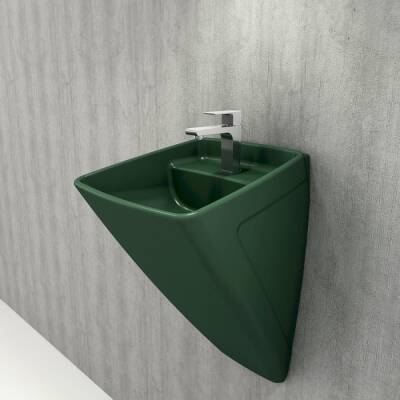 Bocchi Firenze Asma Monoblok Lavabo, 48 cm, Mat Yeşil 1082-027-0126 - BOCCHI (1)